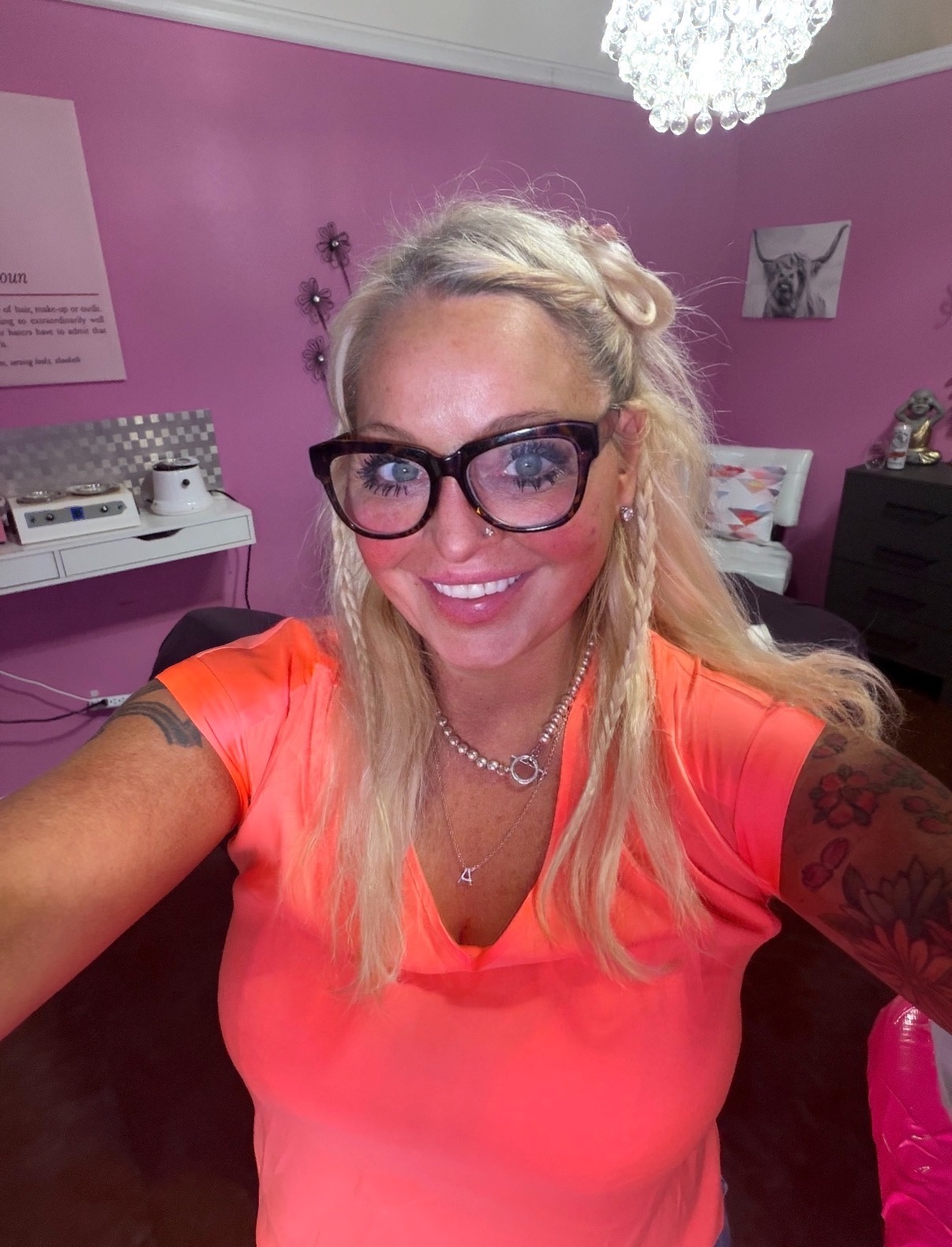 Angie in her cozy NW Portland salon